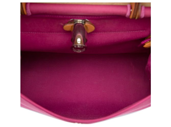Hermès Pink Toile Herbag Zip 31 - vista 4