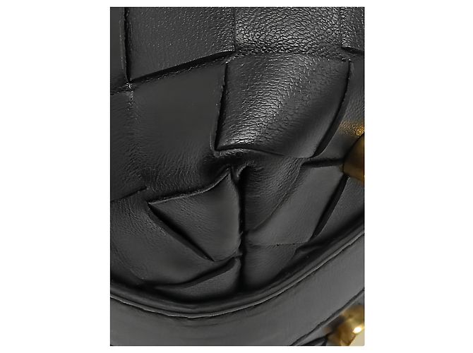 Borsa a mano Bottega Veneta Wallace Mini in Nappa Intrecciato nera - vista 10