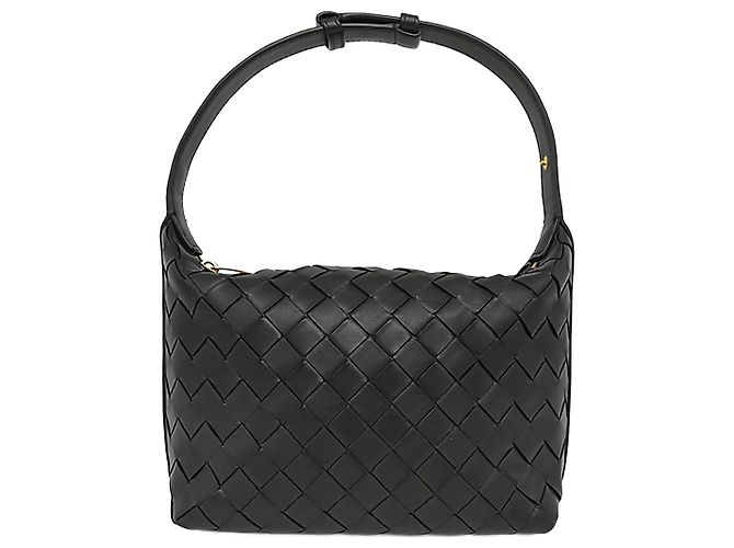 Borsa a mano Bottega Veneta Wallace Mini in Nappa Intrecciato nera - vista 11