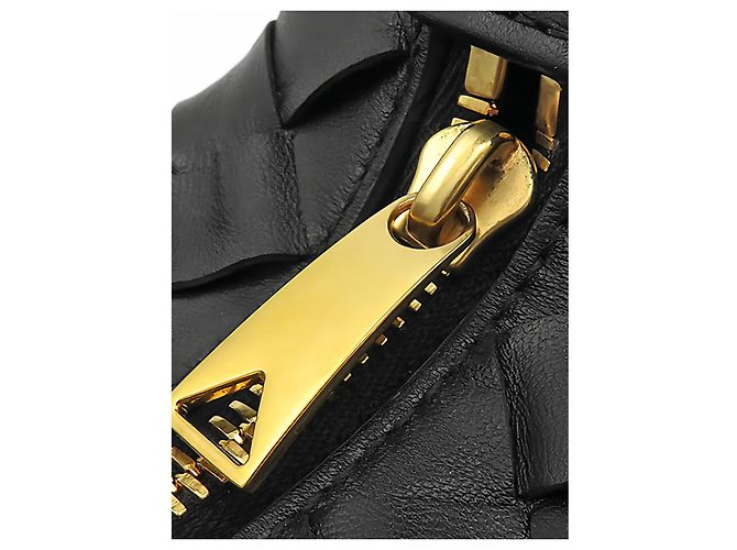 Borsa a mano Bottega Veneta Wallace Mini in Nappa Intrecciato nera - vista 9