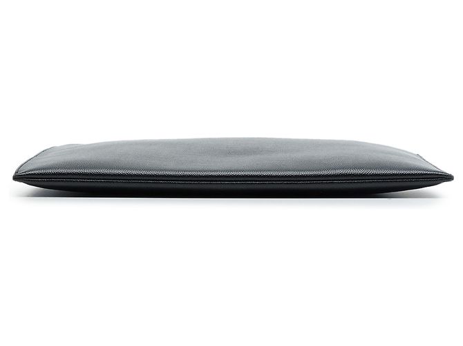 Autre Marque Clutch con zip Saint Laurent Black Grain De Poudre - vista 3