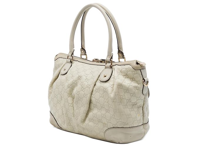 Borsa Gucci White Guccissima Sukey Satchel - vista 2