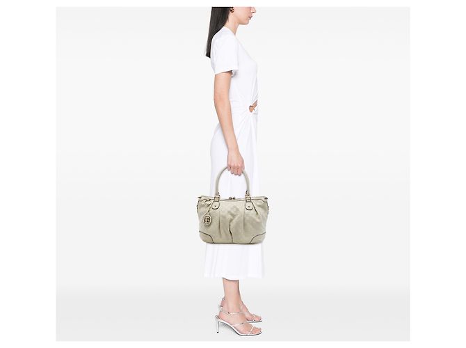 Borsa Gucci White Guccissima Sukey Satchel - vista 6