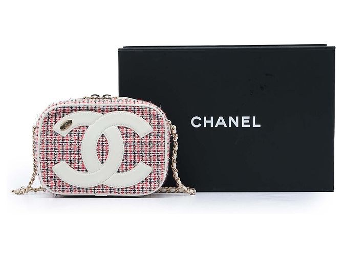 Borsa Camera Chanel Red Tweed CC Mania - vista 6