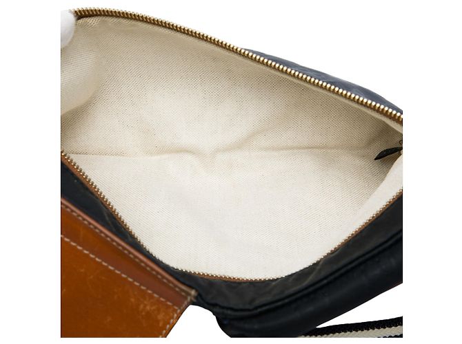 Borsetta cintura Gucci in nylon GG nero con doppia tasca e banda Web - vista 4