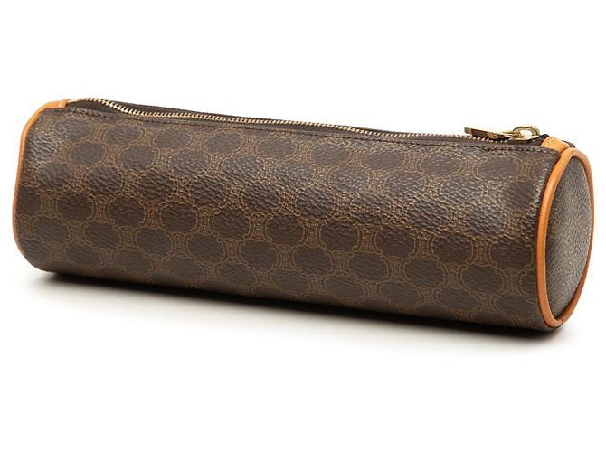 Céline Estojo Celine Brown Macadam Coated Canvas - vista 2