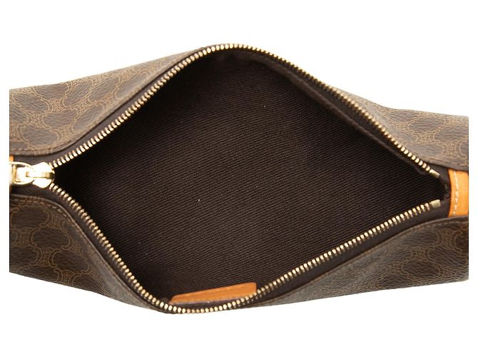 Céline Estojo Celine Brown Macadam Coated Canvas - vista 4