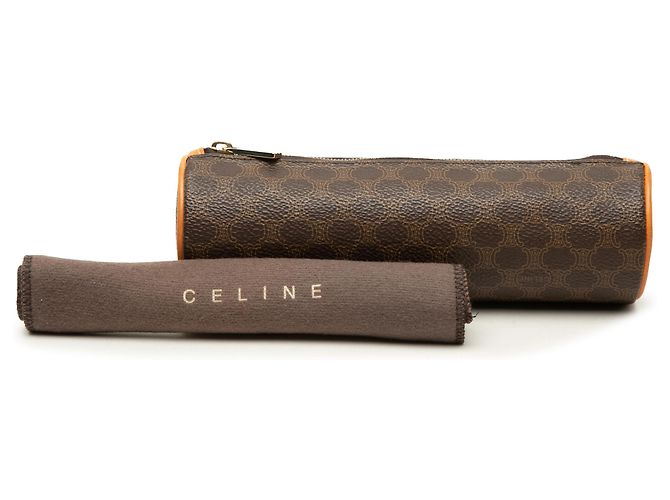Céline Estojo Celine Brown Macadam Coated Canvas - vista 7