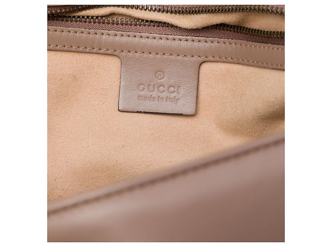 Borsa a tracolla Gucci GG Marmont Matelassé in pelle di vitello marrone Large - vista 5