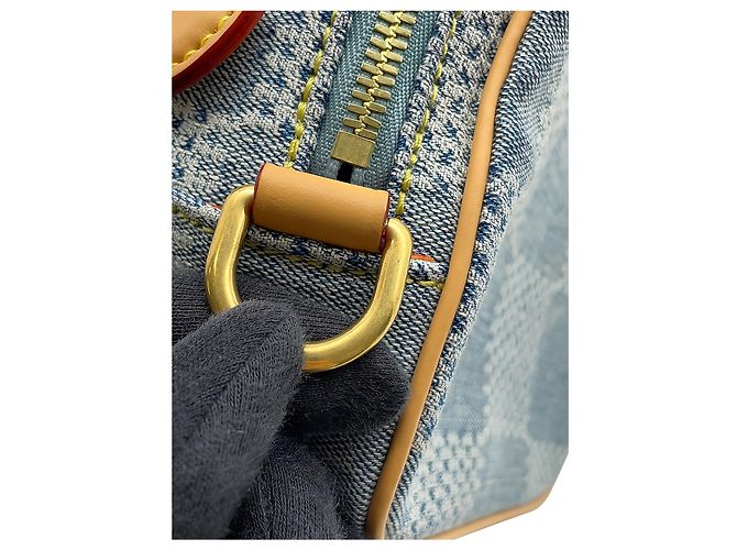 Louis Vuitton Blue Damier Denim 3D Chess Messenger - Ansicht 10
