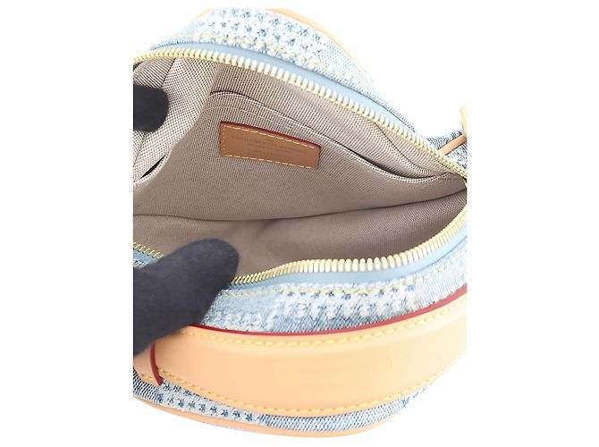 Louis Vuitton Blue Damier Denim 3D Chess Messenger - Ansicht 4