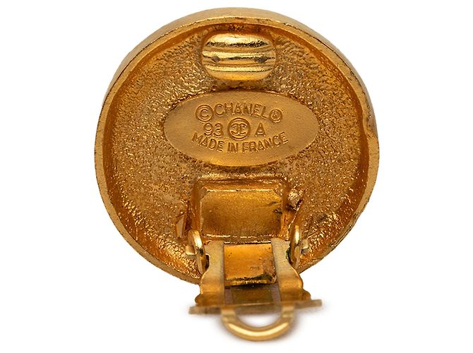 Chanel Gold CC vergoldete Clip-On Ohrringe - Ansicht 3