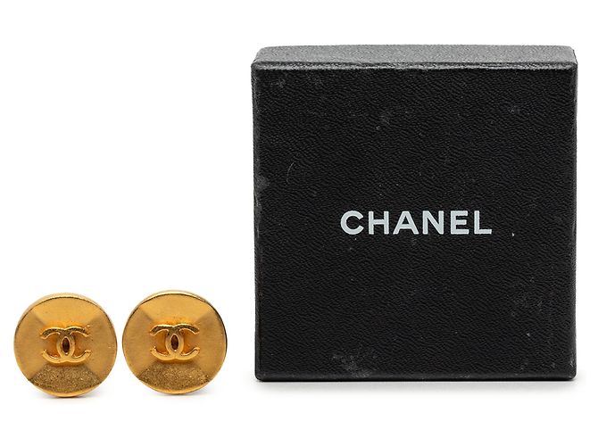 Chanel Gold CC vergoldete Clip-On Ohrringe - Ansicht 4