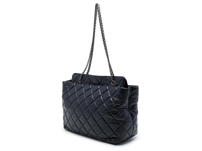 Bolso Chanel Reissue 2.55 de piel de becerro envejecida acolchada azul - vista 2