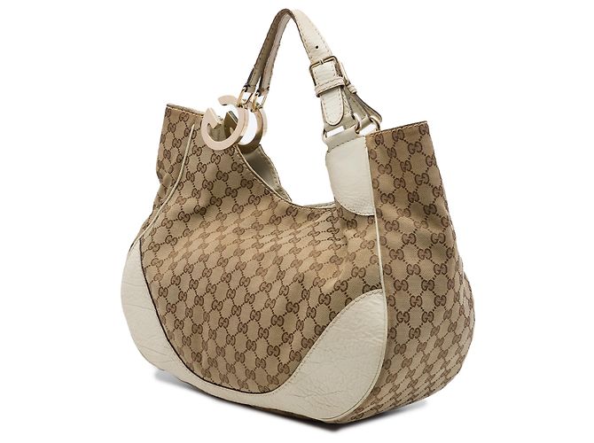 Gucci Charlotte Tote aus beigem GG Canvas - Ansicht 2