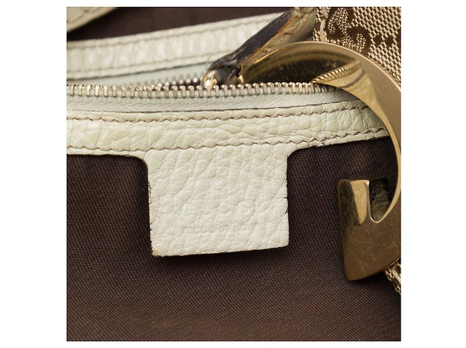 Gucci Charlotte Tote aus beigem GG Canvas - Ansicht 5
