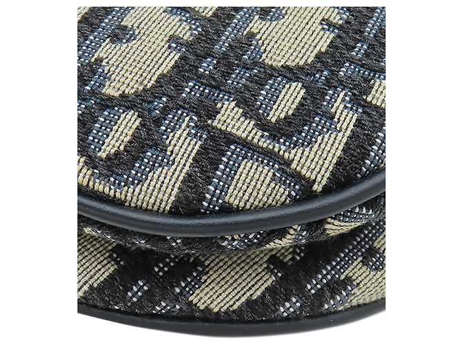 Bolsa Saddle Mini em tela Oblique azul Dior - vista 11
