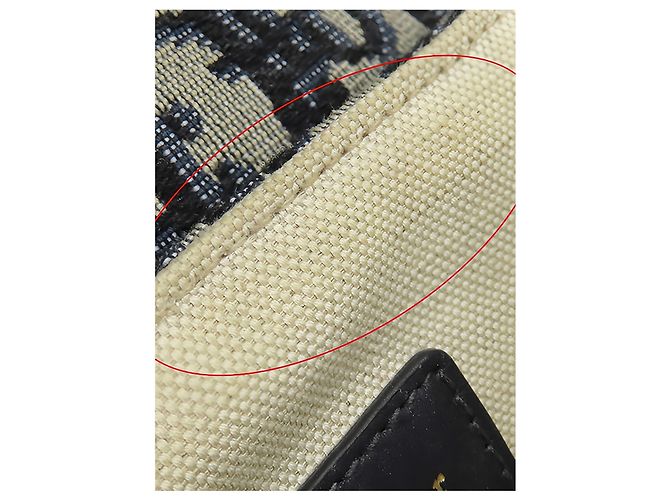 Bolsa Saddle Mini em tela Oblique azul Dior - vista 9