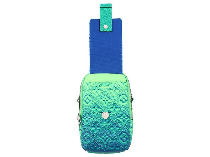 Louis Vuitton Green Monogram Taurillon Illusion Double Phone Pouch - vista 10