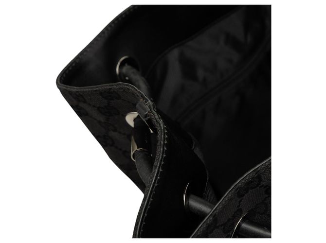 Borsa Tote Gucci Gifford in canvas GG nero - vista 6