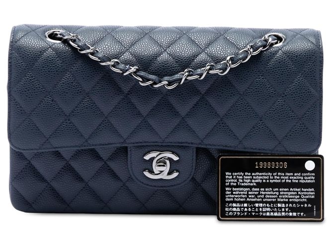 Chanel Blue Medium Classic Caviar Double Flap - vista 7