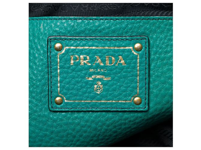 Tote convertible Prada Blue Vitello Daino con zip frontale - vista 5