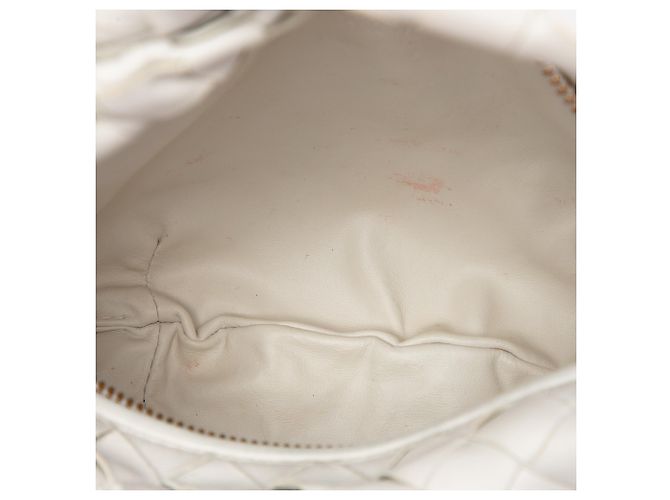 Bottega Veneta Mini Jodie in Nappa Intrecciato Bianco - vista 4