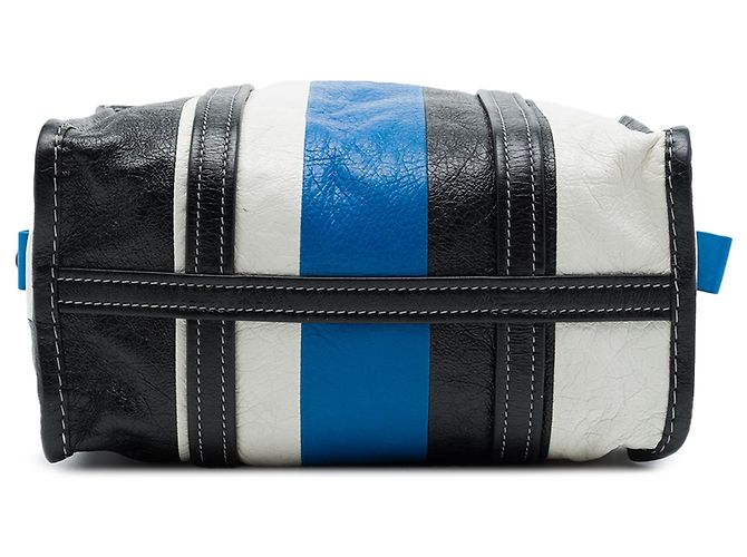 Balenciaga Borsa Shopper Bazar in pelle di agnello blu S - vista 3