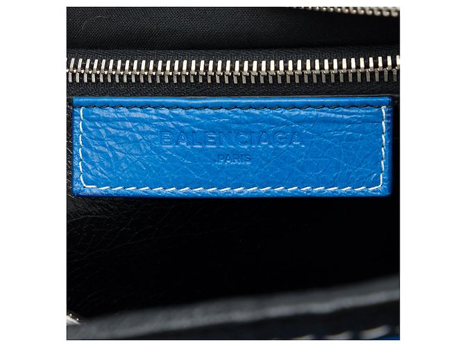 Balenciaga Borsa Shopper Bazar in pelle di agnello blu S - vista 5