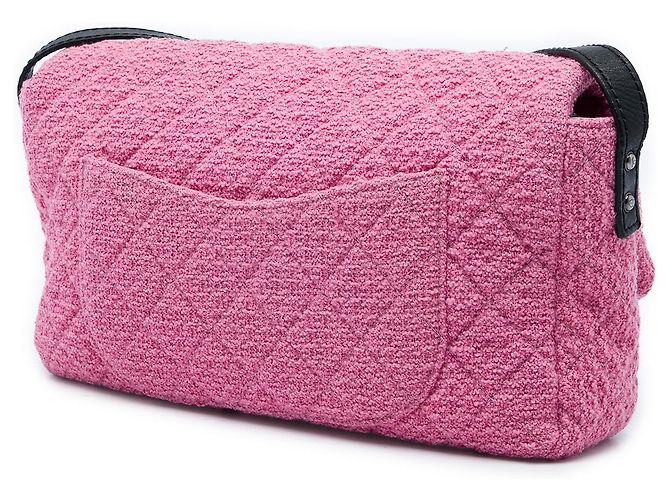 Chanel Pink Jumbo Quilted Tweed Reissue 2.55 Easy Messenger Flap - vista 2
