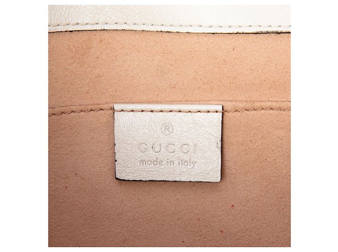 Gucci Rajah Web Chain Small Lederhandtasche in Weiß - Ansicht 5