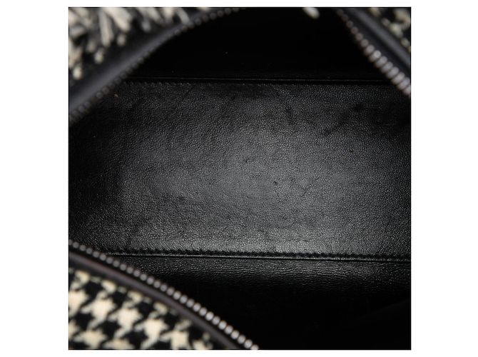Dior Black Medium Tweed Fringe Houndstooth Lady Dior - vista 4