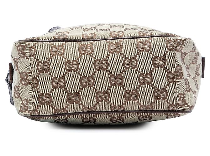 Borsa a tracolla Gucci in tela GG beige - vista 3