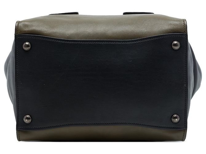 Prada Sound Lock Satchel aus Glace-Kalbsleder bicolor braun - Ansicht 3
