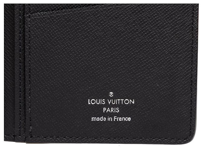 Louis Vuitton Black Taiga Portefeuille Brazza Bifold Long Wallet - vista 6