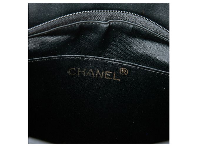 Chanel gesteppte Satin-Handtasche schwarz mit Reißverschluss CC - Ansicht 5