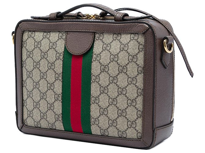 Borsa Satchel Gucci Ophidia Small GG Supreme Web Beige - vista 2