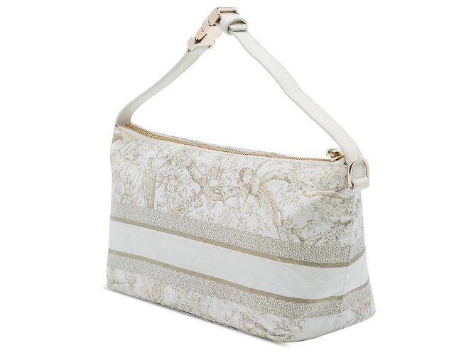 DiorTravel Nomad Pouch aus technischem Toile de Jouy Dior Gewebe, Gold, Größe Medium - Ansicht 2
