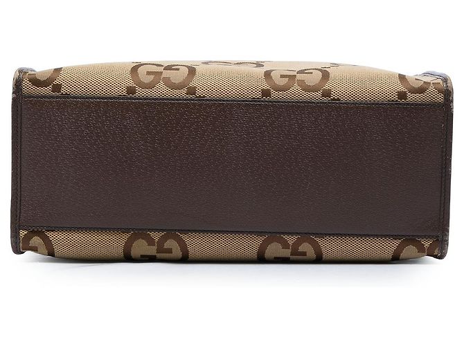 Borsa Tote Gucci Beige Jumbo GG Canvas Web - vista 3