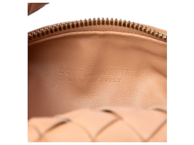 Bottega Veneta Mini Jodie in Nappa Intrecciato Marrone - vista 5