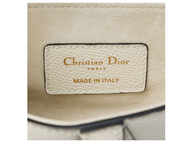 Sac Saddle Dior Mini en veau grainé blanc - vue 5