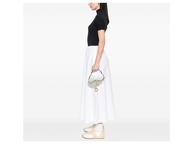 Sac Saddle Dior Mini en veau grainé blanc - vue 6