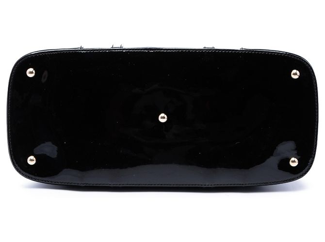 Borsa Gucci Nice Dome Top Handle Large Microguccissima in vernice nera - vista 3