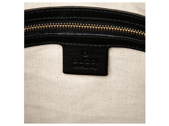 Borsa Gucci Nice Dome Top Handle Large Microguccissima in vernice nera - vista 5