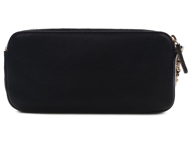 Portafoglio Chanel Black CC Calfskin Double Zip Wallet On Chain - vista 2