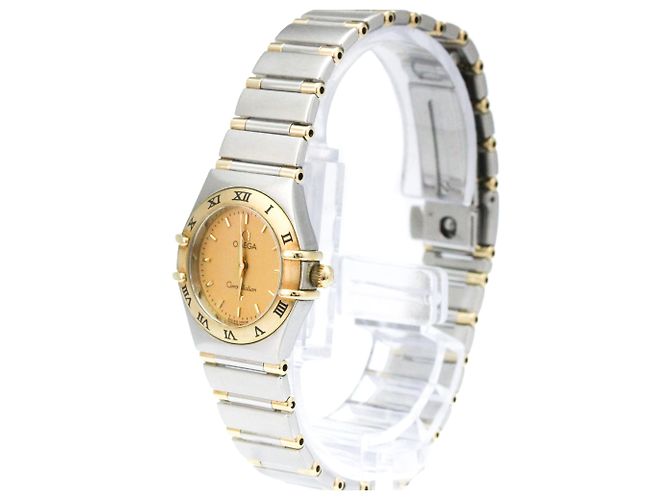 OMEGA Constellation 18K Gold Steel Quartz Damenuhr - Ansicht 2