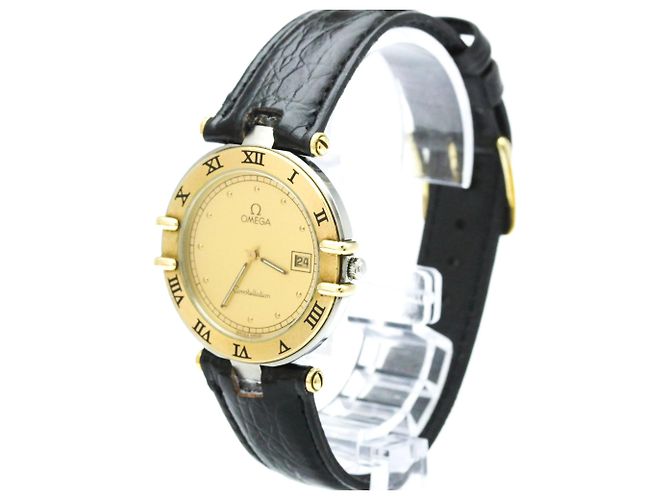 Relógio de pulso masculino Omega Constellation Date em ouro 18K e aço - vista 2