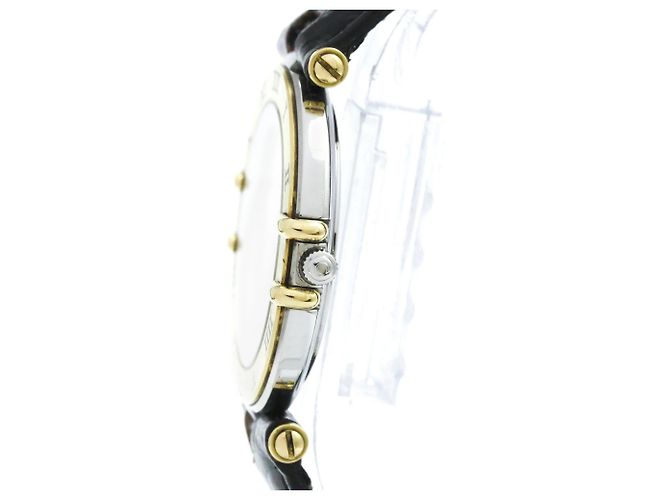 Relógio de pulso masculino Omega Constellation Date em ouro 18K e aço - vista 4