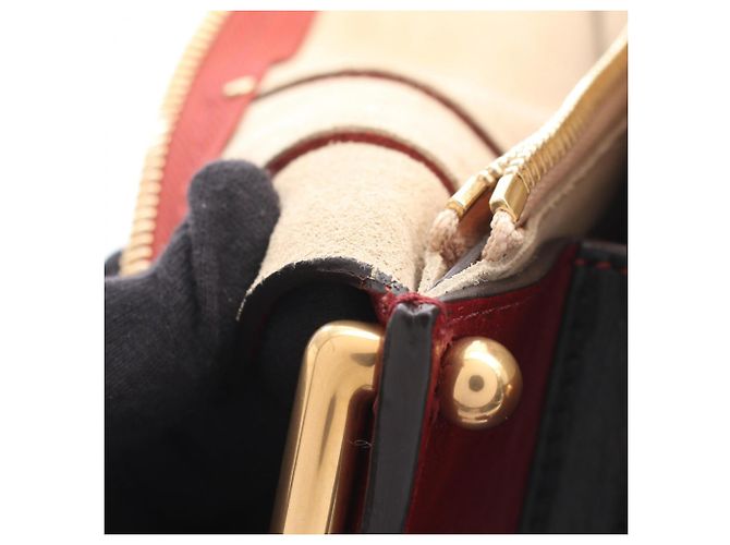 Chloé Hayley Schultertasche aus rotem Leder - Ansicht 10