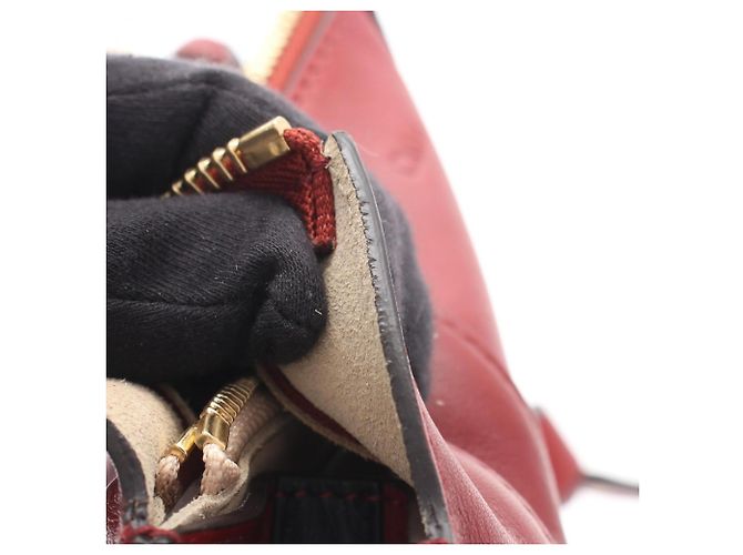 Chloé Hayley Schultertasche aus rotem Leder - Ansicht 11